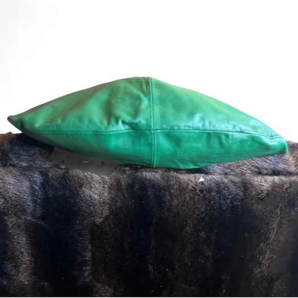 🍀Anthropologie Slouchy Leather Shoulder Hobo Tote in Emerald Green💚 - Picture 6 of 6